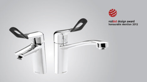 The different handle tap for bathroom and kitchen