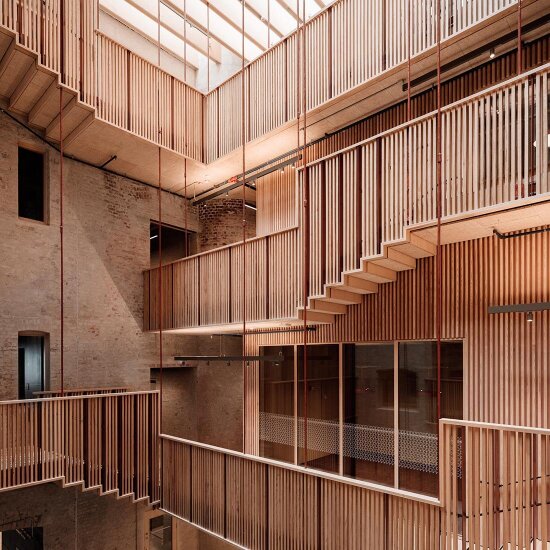Interiør i Pressens Hus i Oslo.